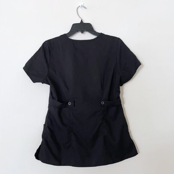 Turquoise scrub top and pants set with pockets - Picture 16 of 16